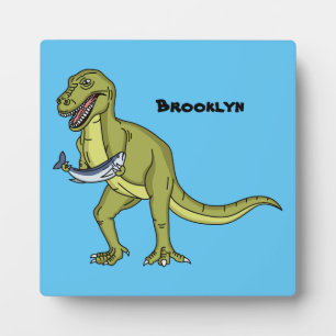 Plaque Photo Illustration de dinosaure T rex drôle
