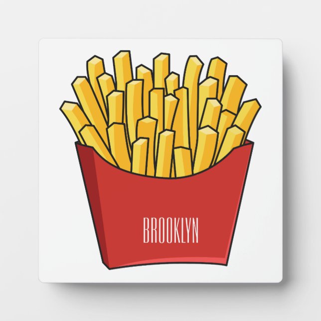 Plaque Photo Illustration de frites (Devant)