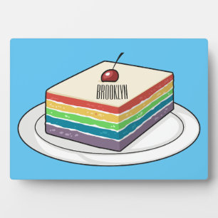 Plaque Photo Illustration de gâteau arc-en-ciel