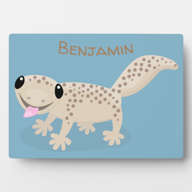 Plaque Photo Illustration de gecko tan tan mignon (Devant)