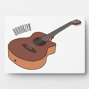 Plaque Photo Illustration de guitare acoustique