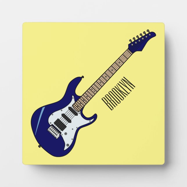 Plaque Photo Illustration de guitare électrique (Devant)