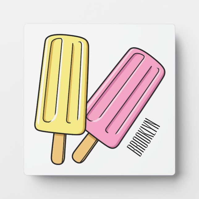 Plaque Photo Illustration de Ice pop (Devant)