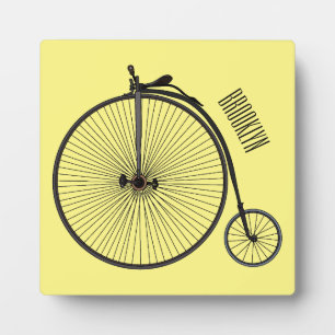 Plaque Photo Illustration de la bande dessinée de vélo à grande