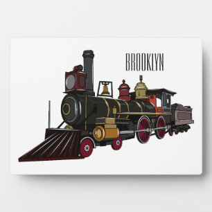 Plaque Photo Illustration de la locomotive à vapeur
