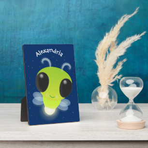 Plaque Photo Illustration de la luciole vert mou