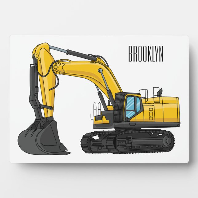 Plaque Photo Illustration de la pelle Crawler (Devant)
