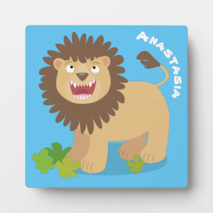 Plaque Photo Illustration de l'effervescence de lions heureux