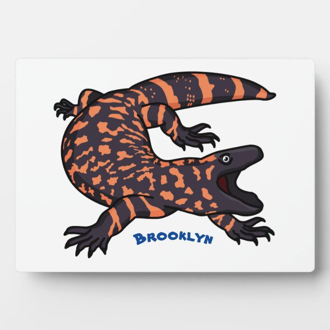 Plaque Photo Illustration de lézard géant affamé (Devant)