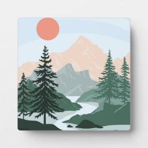 Plaque Photo Illustration de paysage Abstraite