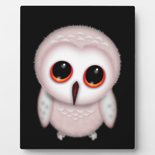 Plaque Photo Illustration de petite chouette mignonne (Devant)