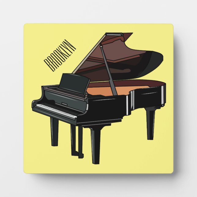 Plaque Photo Illustration de piano (Devant)