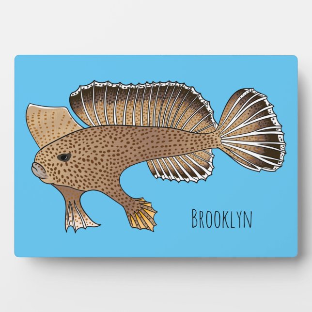 Plaque Photo Illustration de poisson à main (Devant)