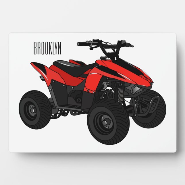 Plaque Photo Illustration de Quad bike atv (Devant)