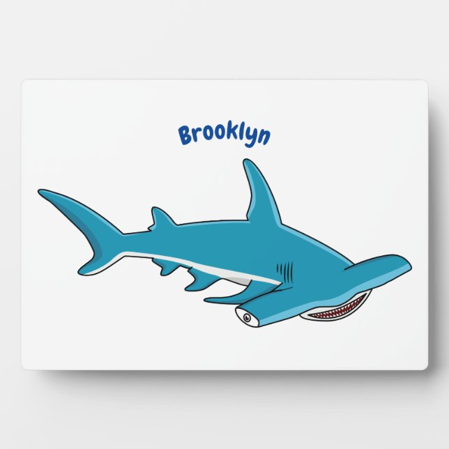 Plaque Photo Illustration de requin marteau (Devant)