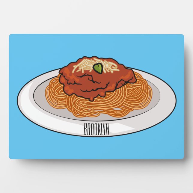 Plaque Photo Illustration de Spaghetti (Devant)