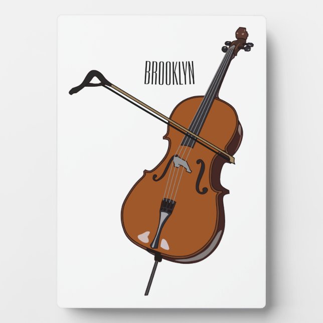 Plaque Photo Illustration de violoncelle (Devant)