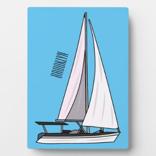 Plaque Photo Illustration de voilier