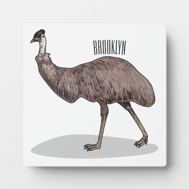 Plaque Photo Illustration d'Emu bird (Devant)