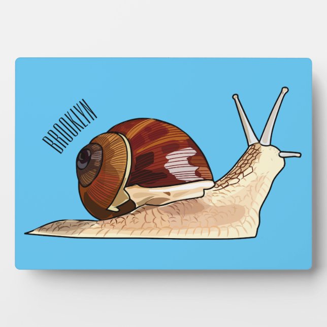 Plaque Photo Illustration d'escargot (Devant)