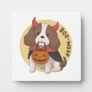 Plaque Photo Illustration d'Halloween : Boo-Woof