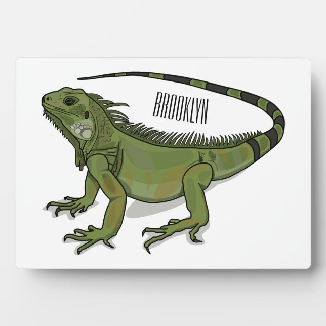 Plaque Photo Illustration d'Iguana (Devant)