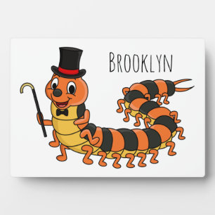 Plaque Photo Illustration drôle de dessin animé centipede