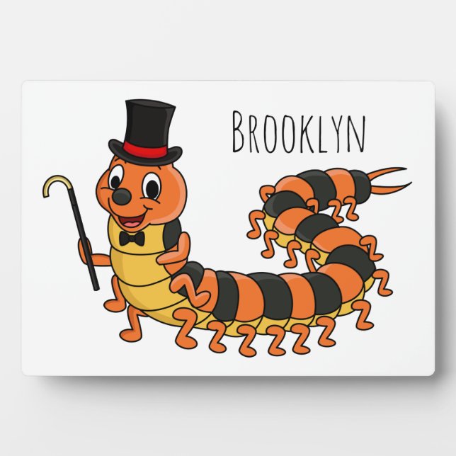 Plaque Photo Illustration drôle de dessin animé centipede (Devant)