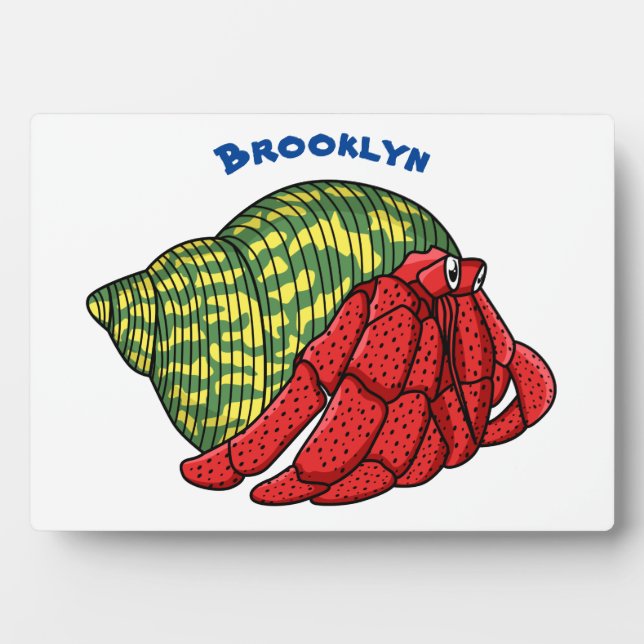 Plaque Photo Illustration du crabe mignon (Devant)