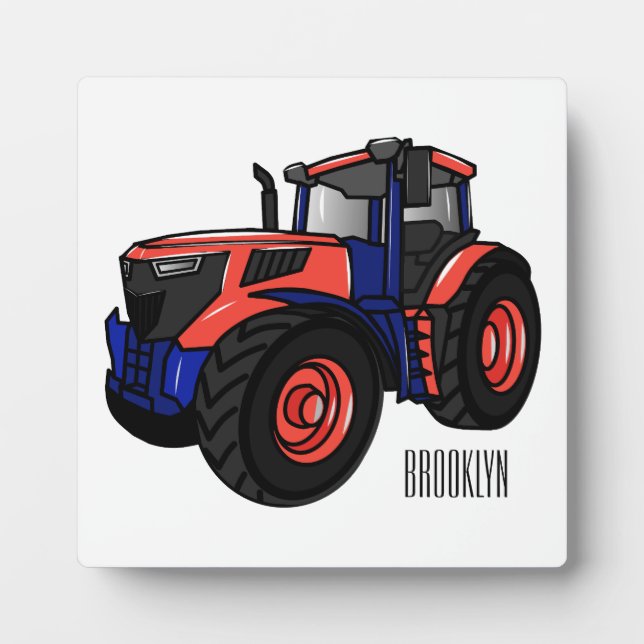 Plaque Photo Illustration du tracteur (Devant)