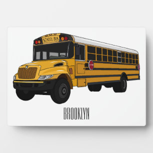 Plaque Photo Illustration d'un autobus scolaire