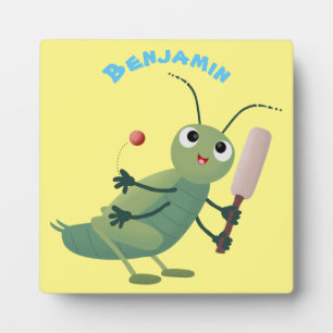 Plaque Photo Illustration d'un insecte du cricket vert mou