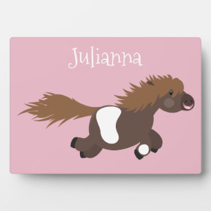 Plaque Photo Illustration d'un poney de Shetland mignon