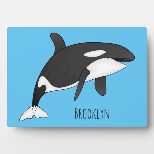 Plaque Photo Illustration d'une baleine tueuse (Devant)