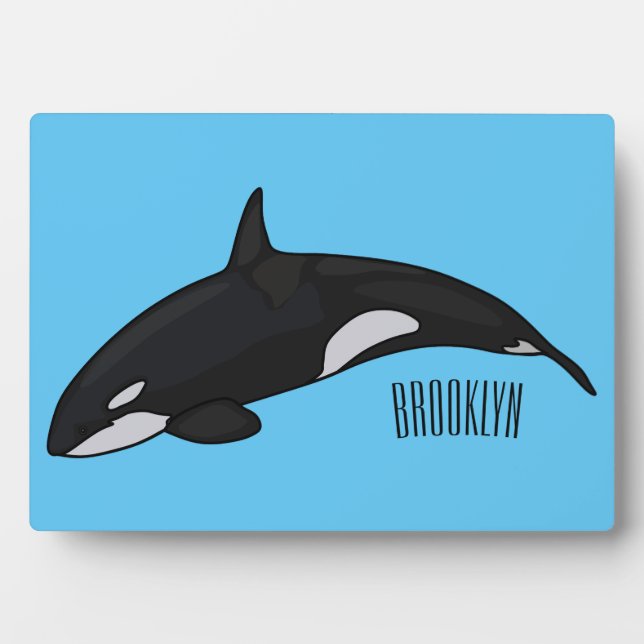 Plaque Photo Illustration d'une baleine tueuse (Devant)