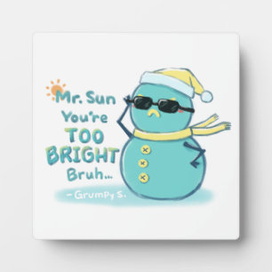 Plaque Photo Illustration grincheuse S. : Monsieur Soleil Vous