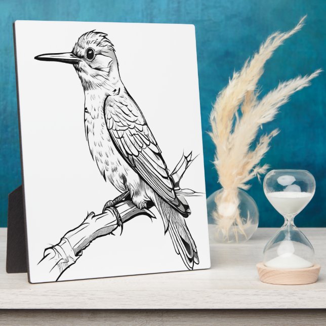 Plaque Photo Illustration minimaliste d'oiseaux (Côté)