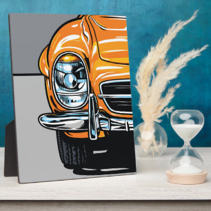 Plaque Photo Illustration Pop Art Avant d'une voiture de sport