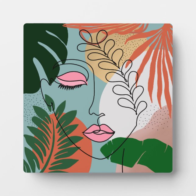 Plaque Photo Illustration tropicale du Boho naturel (Devant)