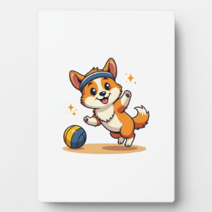 Plaque Photo Illustration vectorielle de chien de volley-ball C