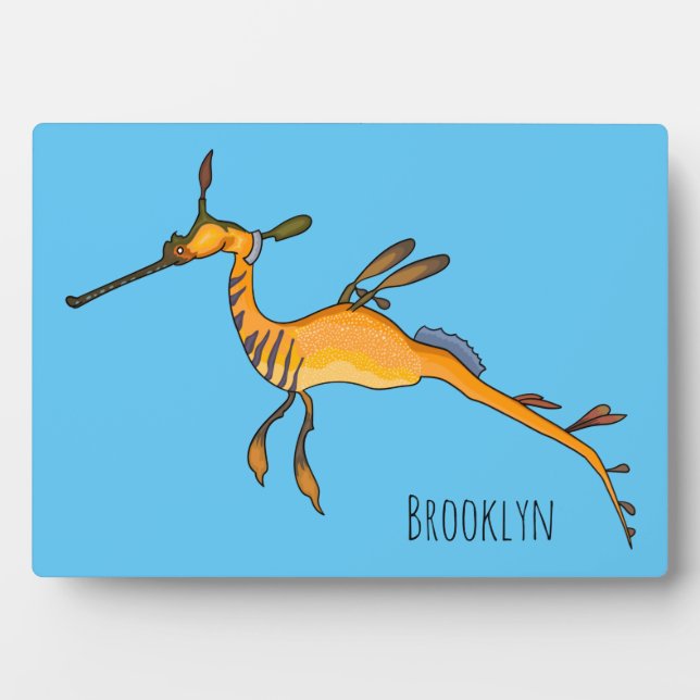 Plaque Photo Illustration Weedy seadragon (Devant)