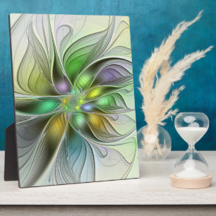 Plaque Photo Imaginaire coloré Fleur moderne Abstrait Fractal