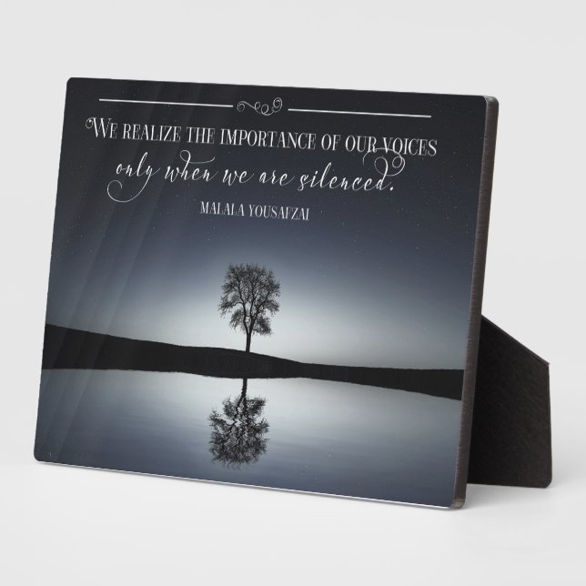 Plaque Photo Importance Of Our Voices (Côté)