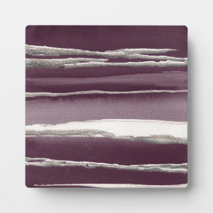 Plaque Photo Impression Abstraite violet Rose argent