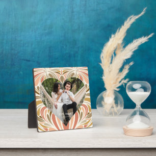 Plaque Photo Impression bohème colorée Cœur Photo avec Année