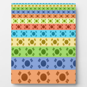 Plaque Photo Impression d'un drapeau coréen multicolore