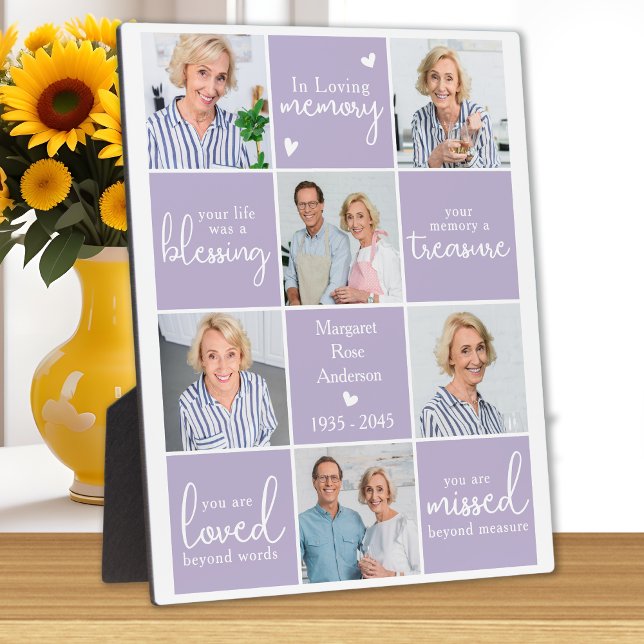Plaque Photo In Love Memory 6 Photo Collage Poème commémoratif (Créateur téléchargé)