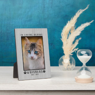 Plaque Photo In Love Memory Custom Photo Cat Memorial Rustic