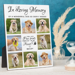 Plaque Photo In Loving Memory Chien 11 Photo Collage Pet Memori