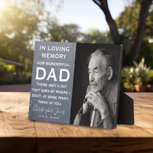 Plaque Photo In Loving Memory Family Memorial   Gray Slate